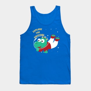 Cute dinosaur astronaut. Tank Top